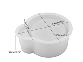 Molde silicona porta vela con saliente